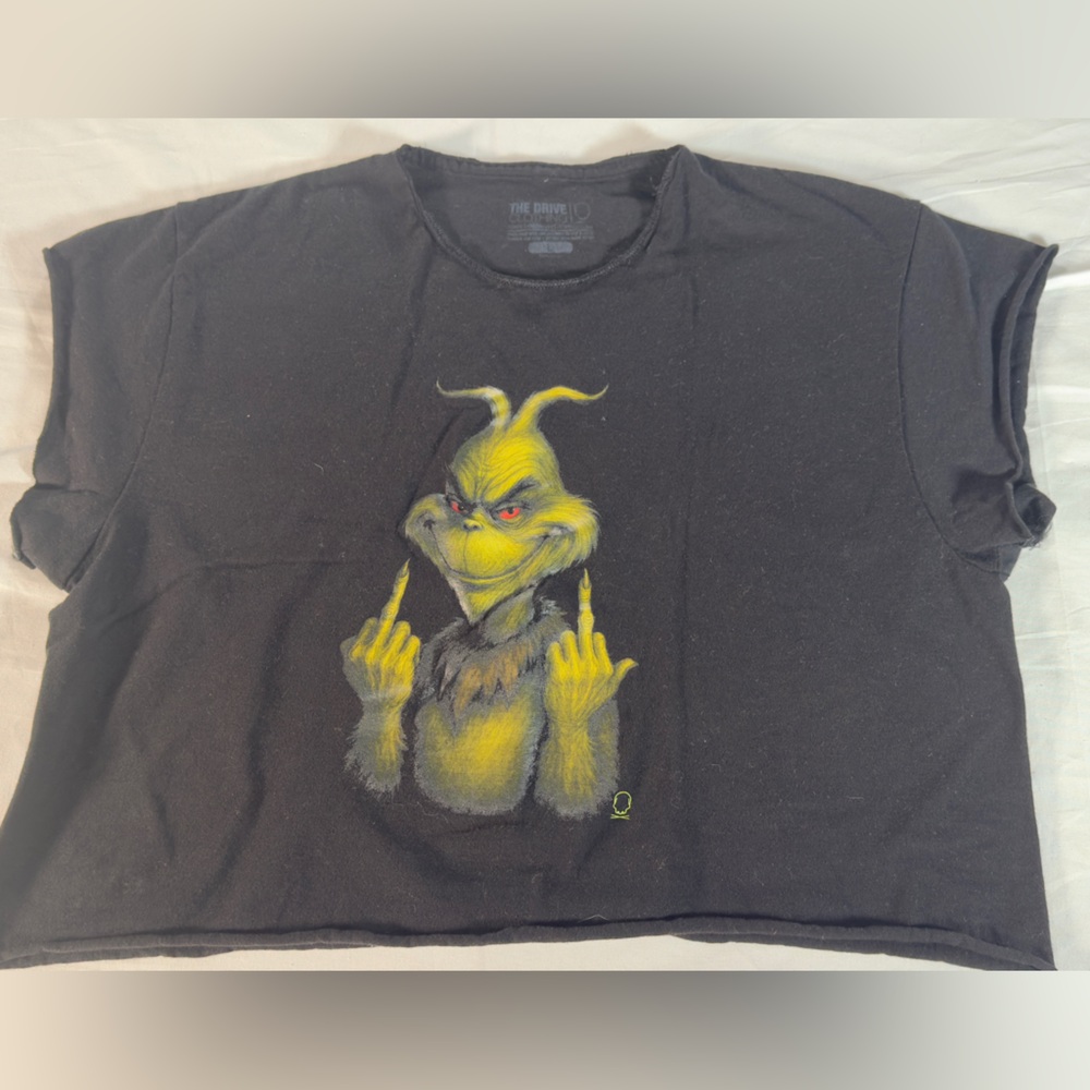 Drive Clothing Black Grinch Half T-Shirt size large